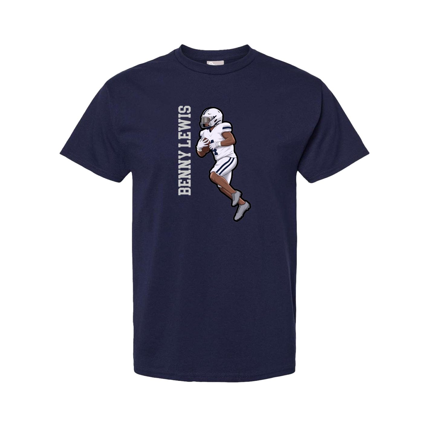 Tee — Name Vertical in Navy