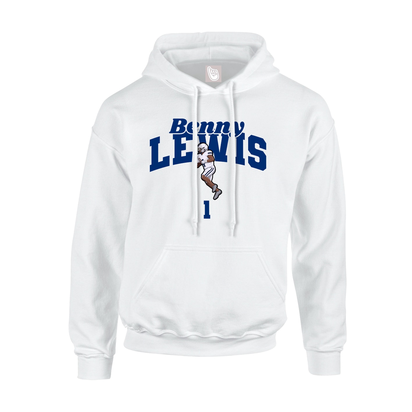 Youth Hoodie — Signature Arch in White
