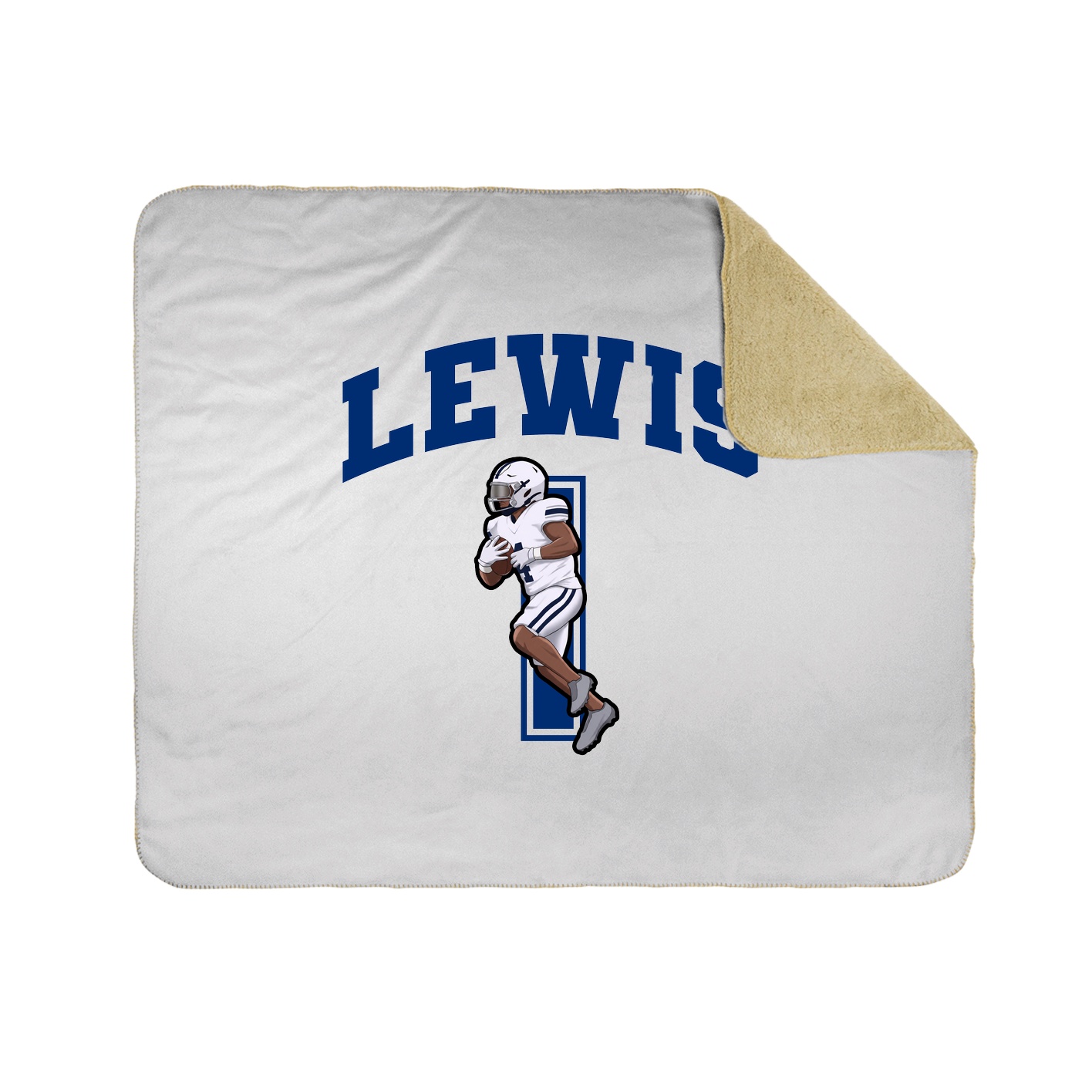 Throw Blanket — Number in White