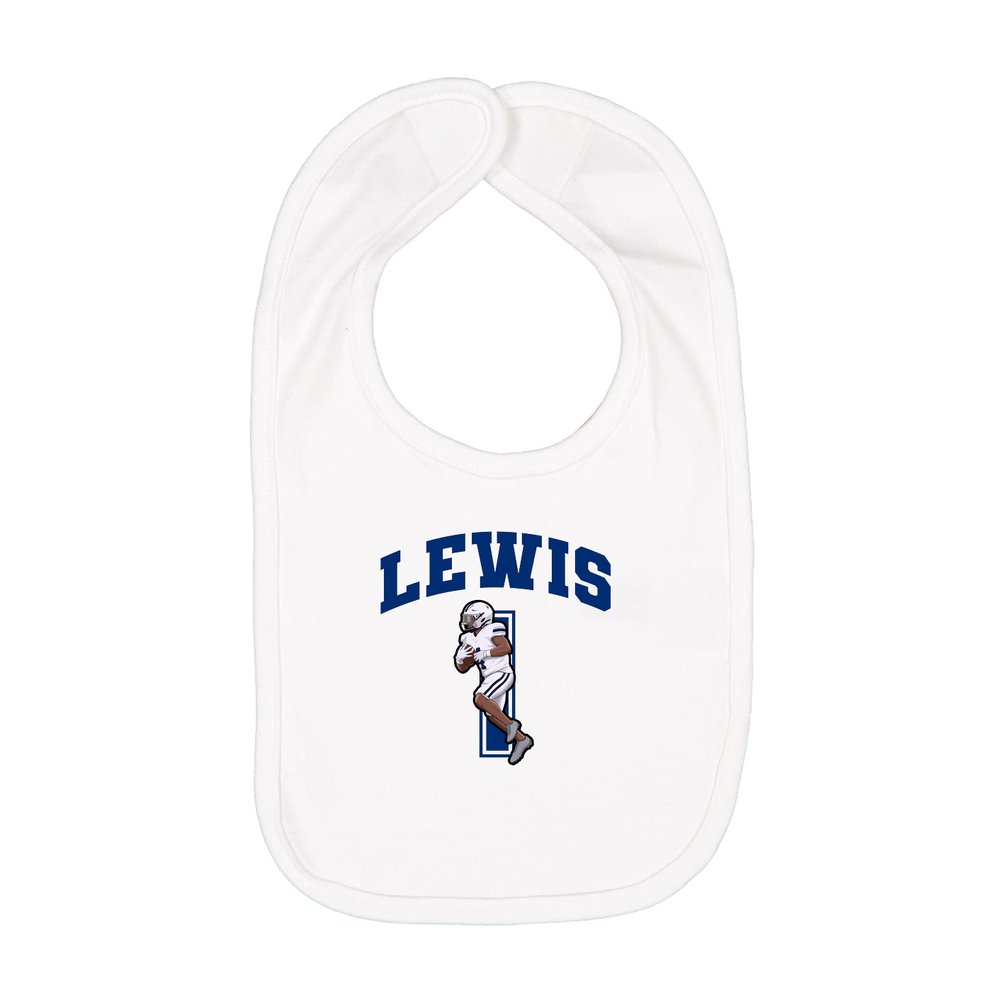 Infant Bib — Number in White