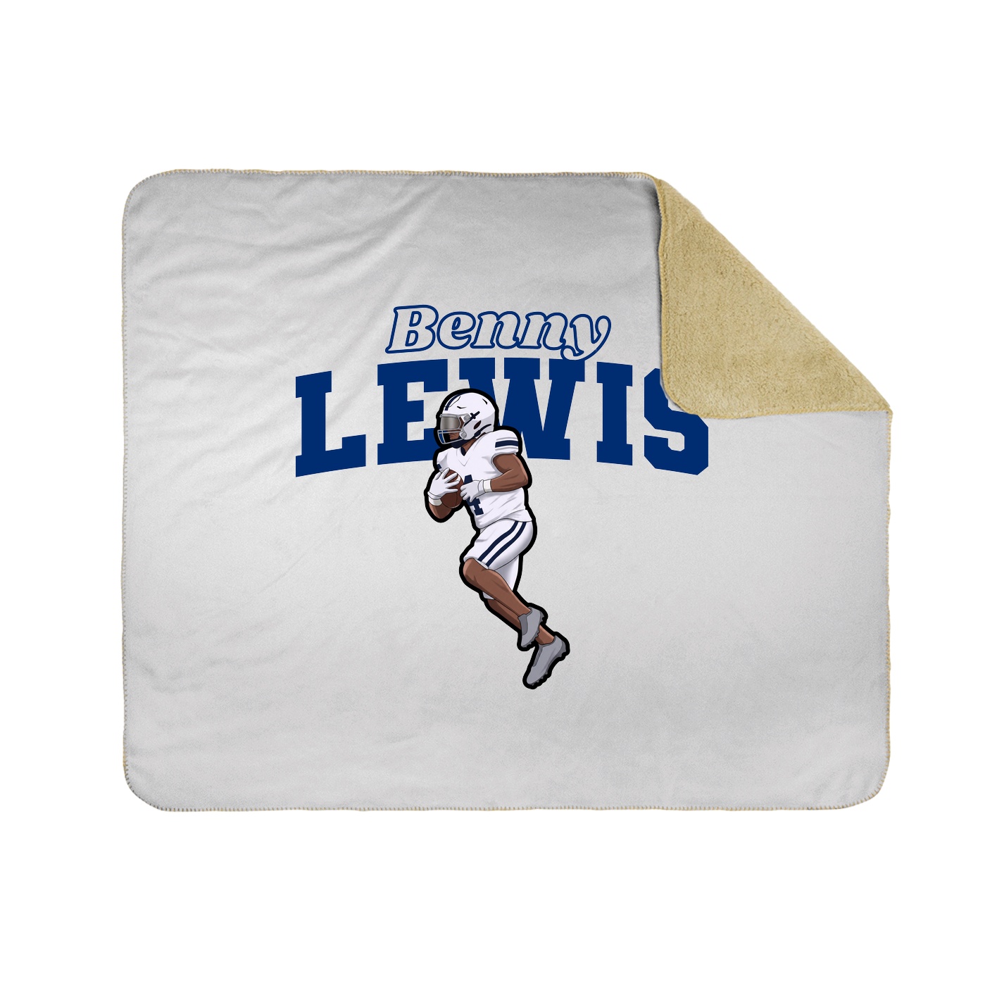 Throw Blanket — Name Arch in White