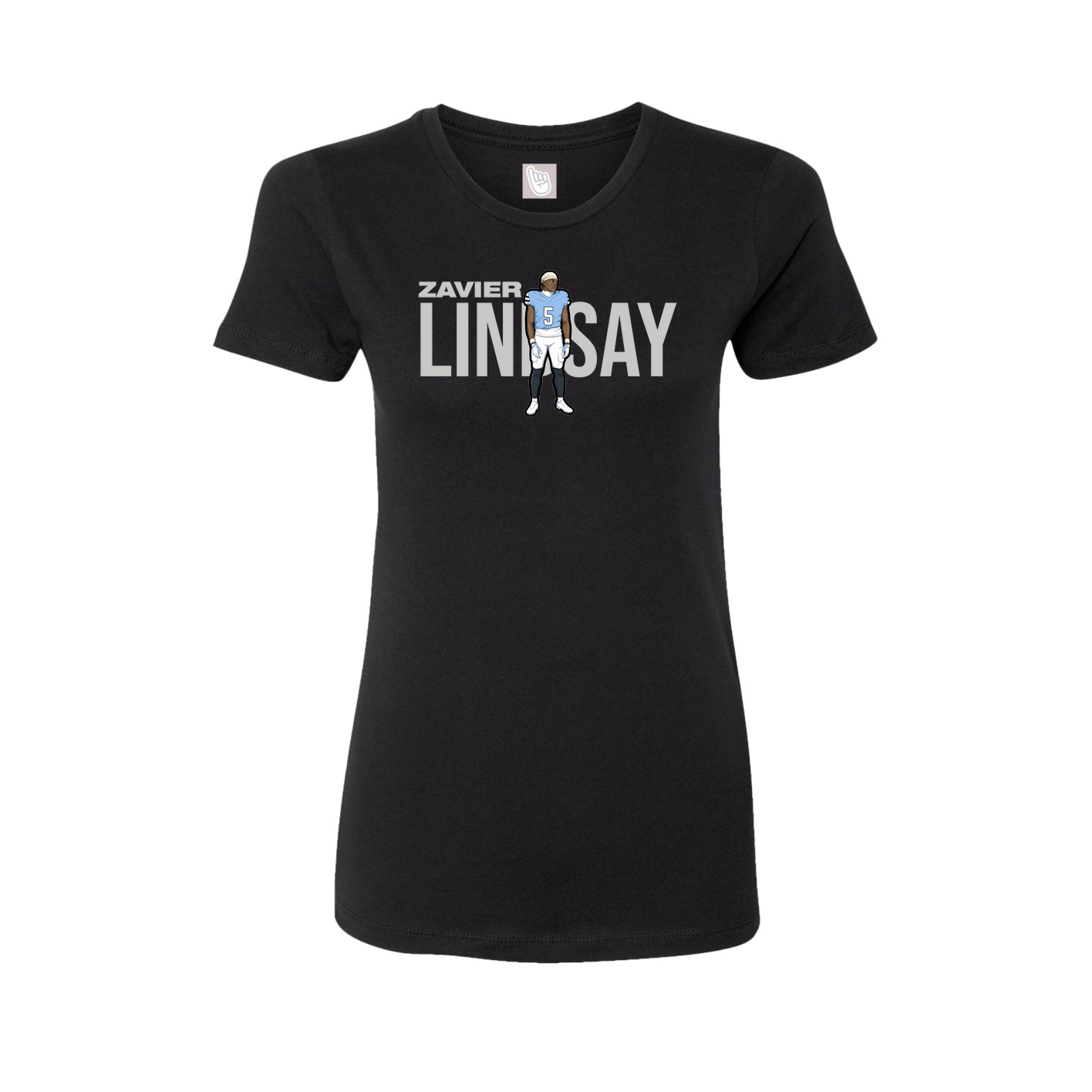 Fitted Women's Tee — Player Name in Black
