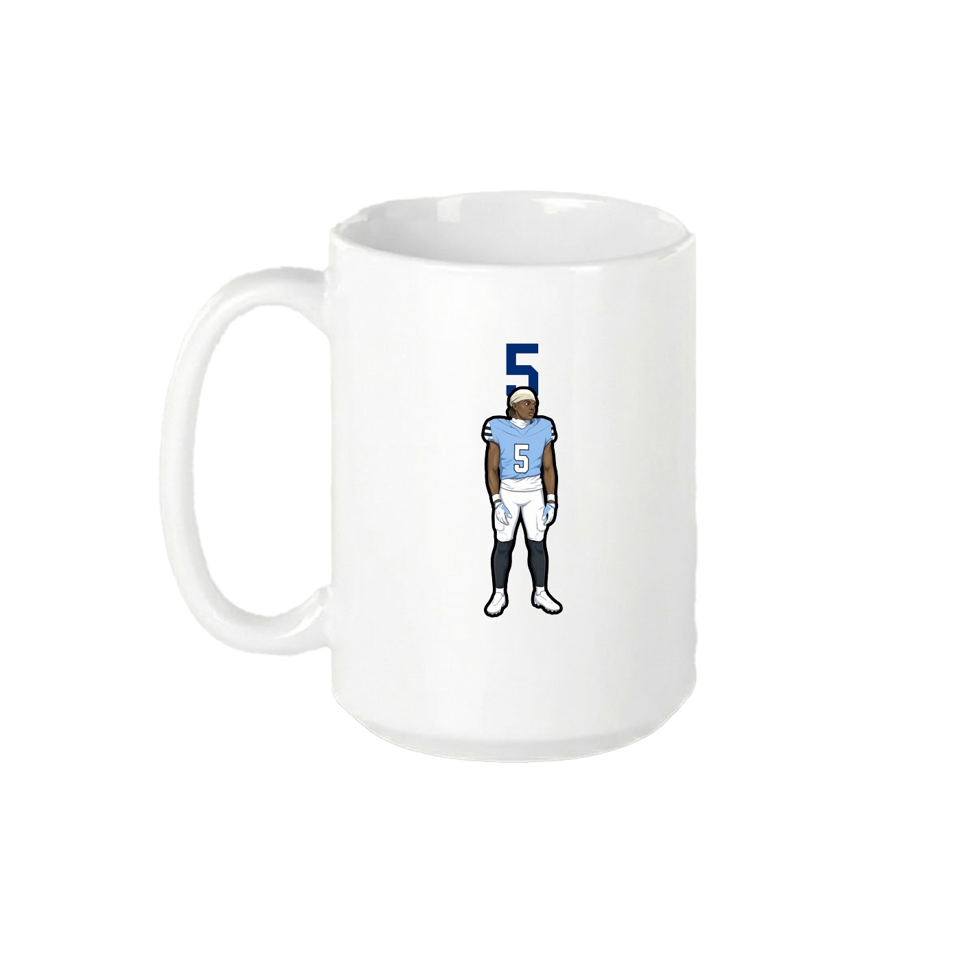 15oz Coffee Mug — Number Top in White
