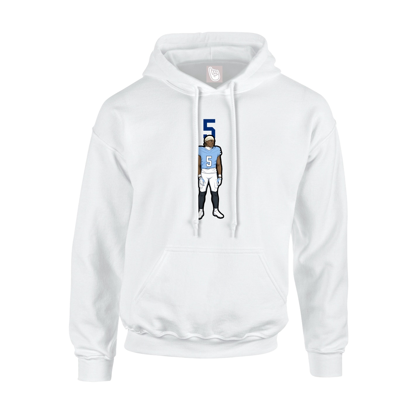 Hoodie — Number Top in White