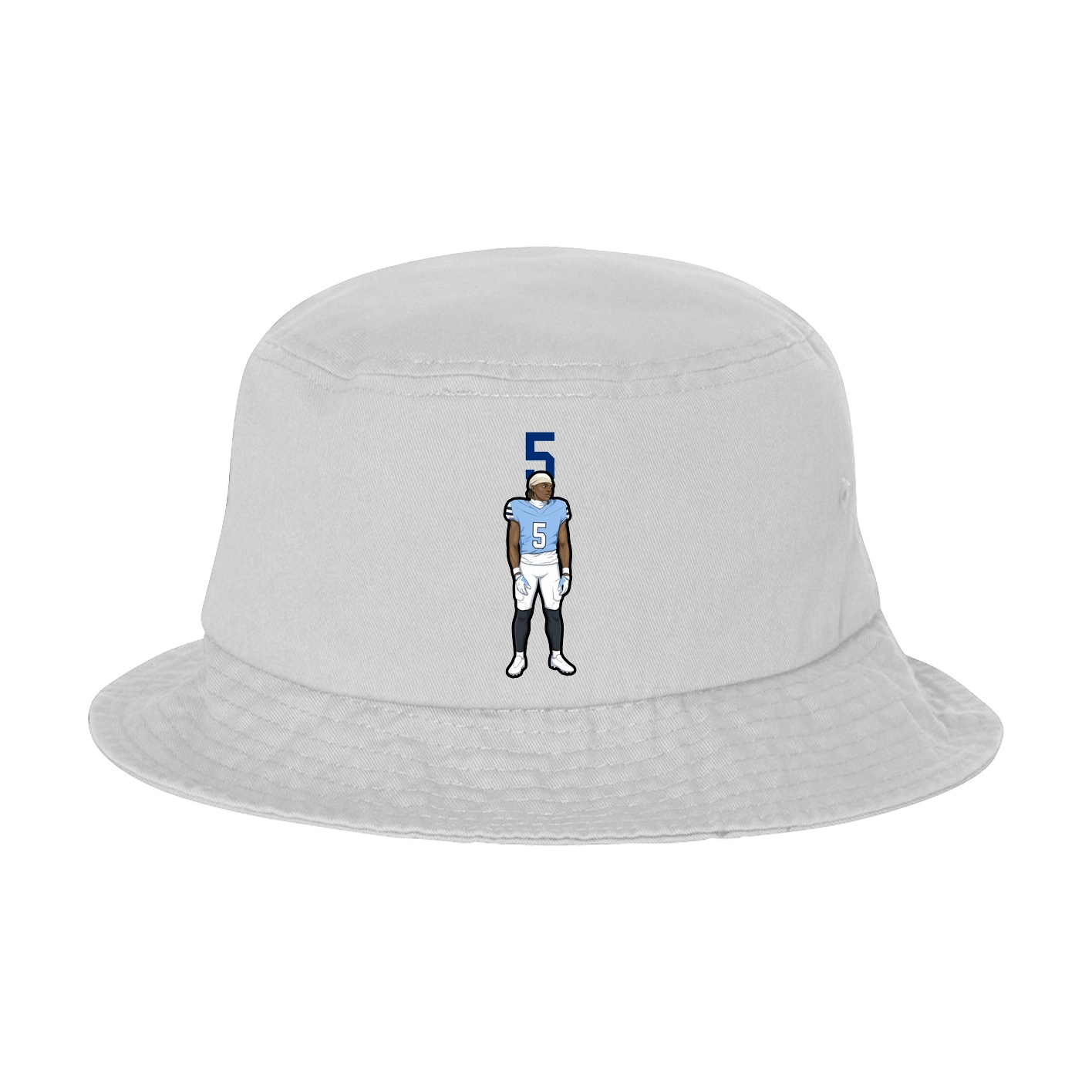 Bucket Cap — Number Top in White