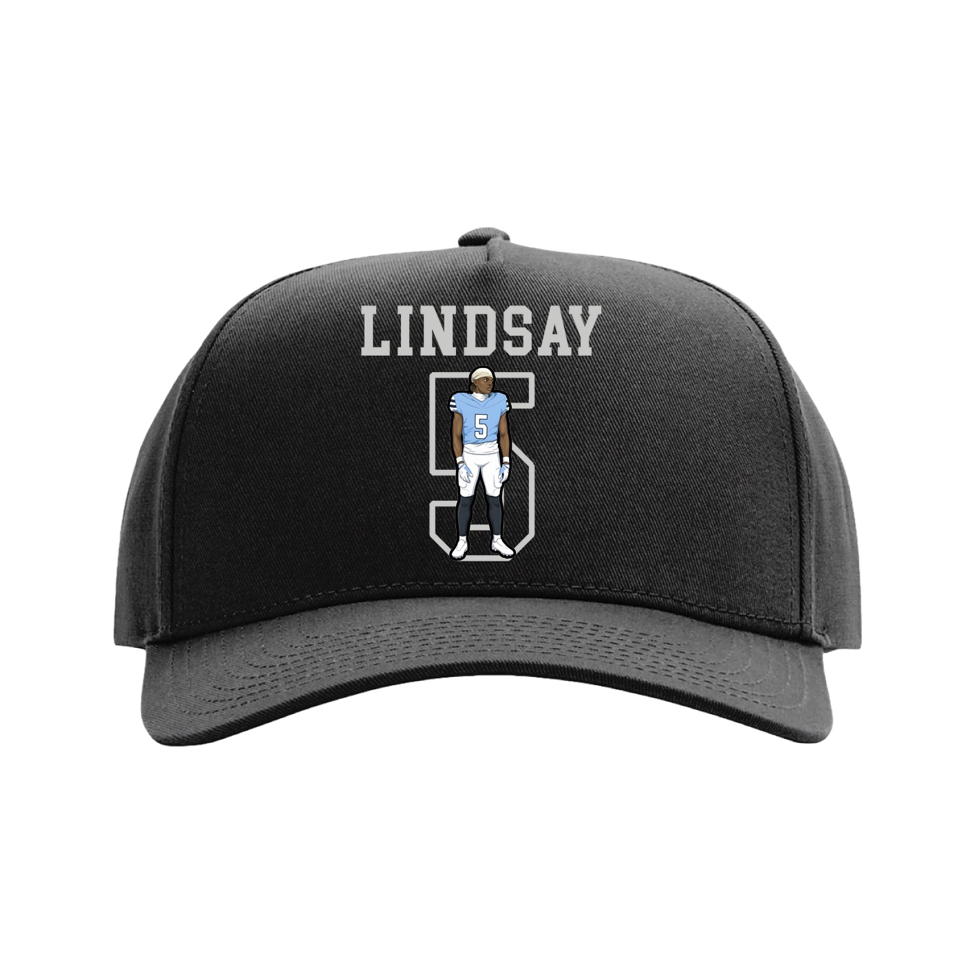 Full Fabric Five-Panel Champ Cap — Shirsey in Black