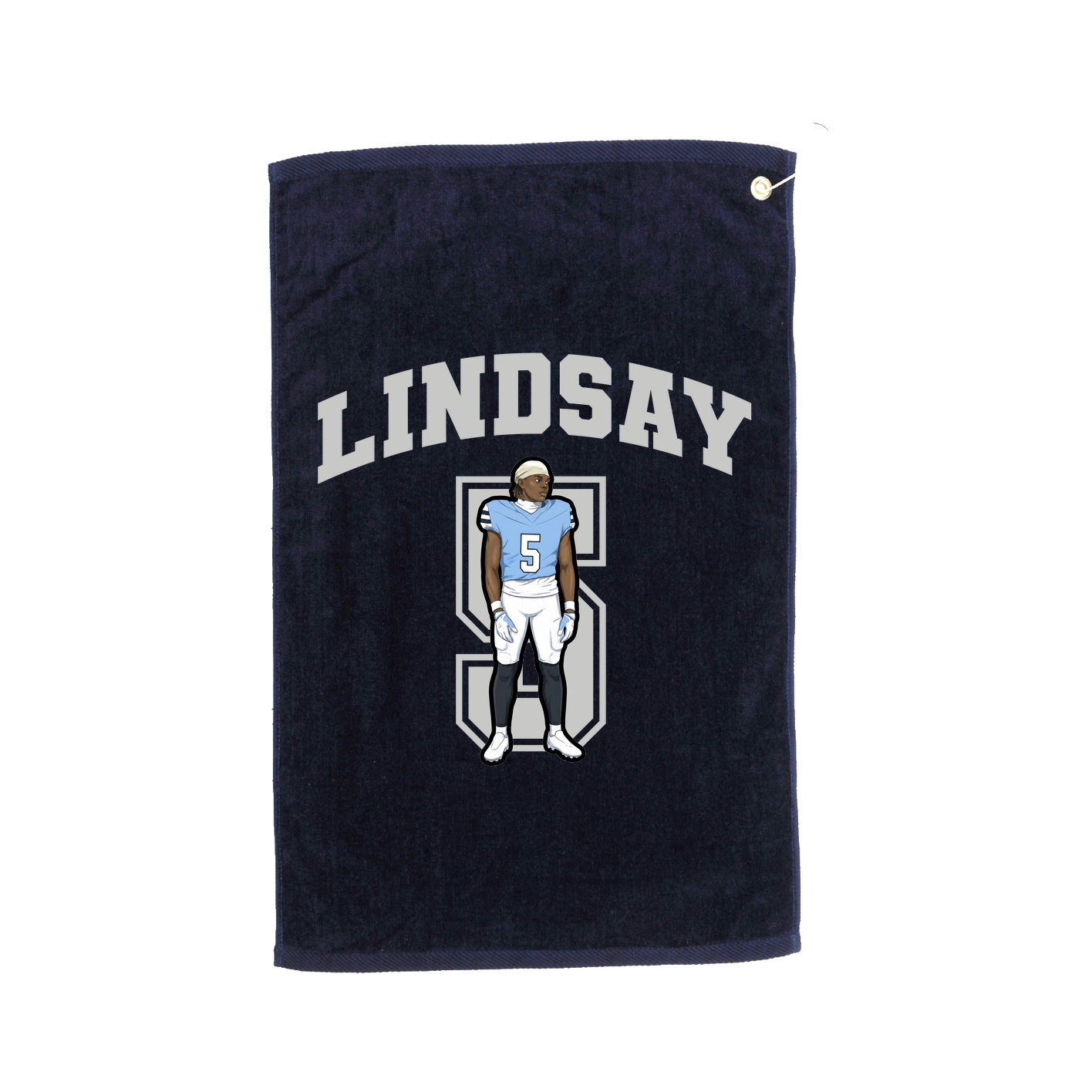 Golf Towel — Number in Navy