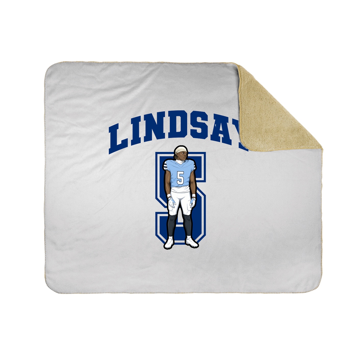 Throw Blanket — Number in White
