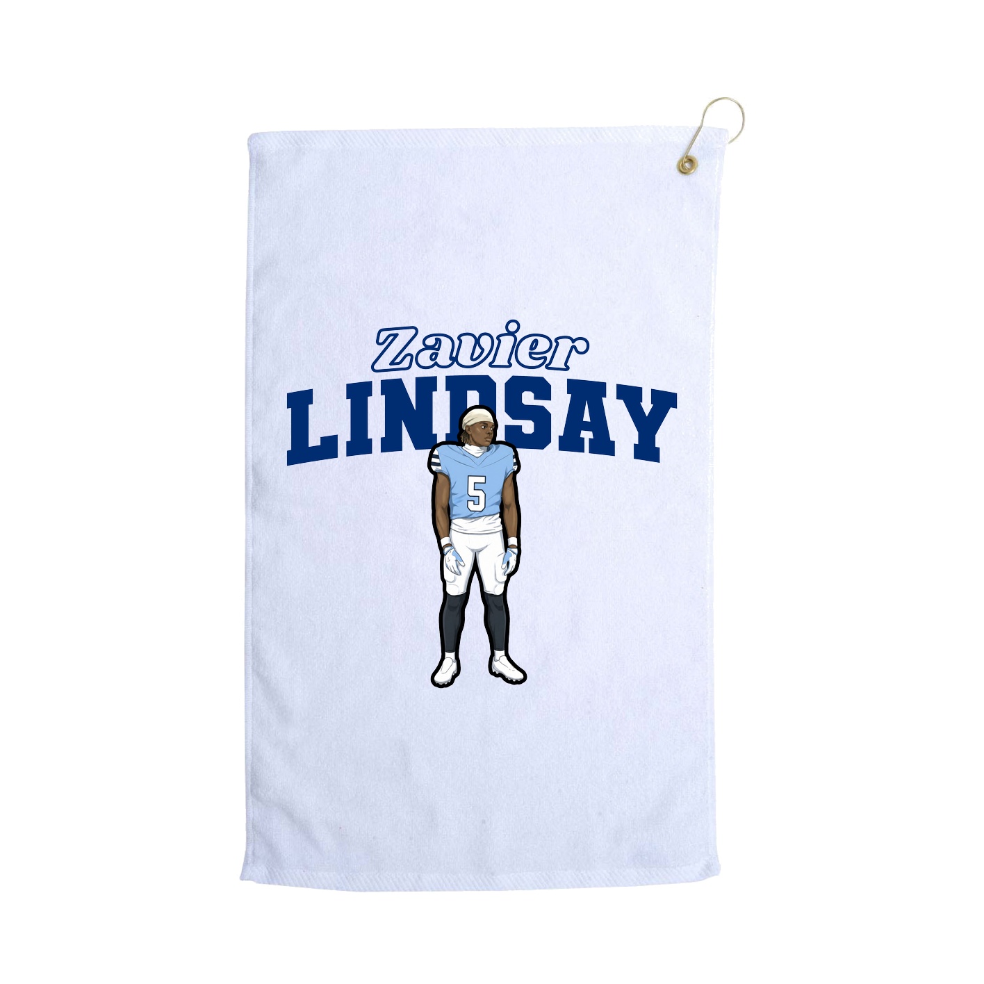Golf Towel — Name Arch in White