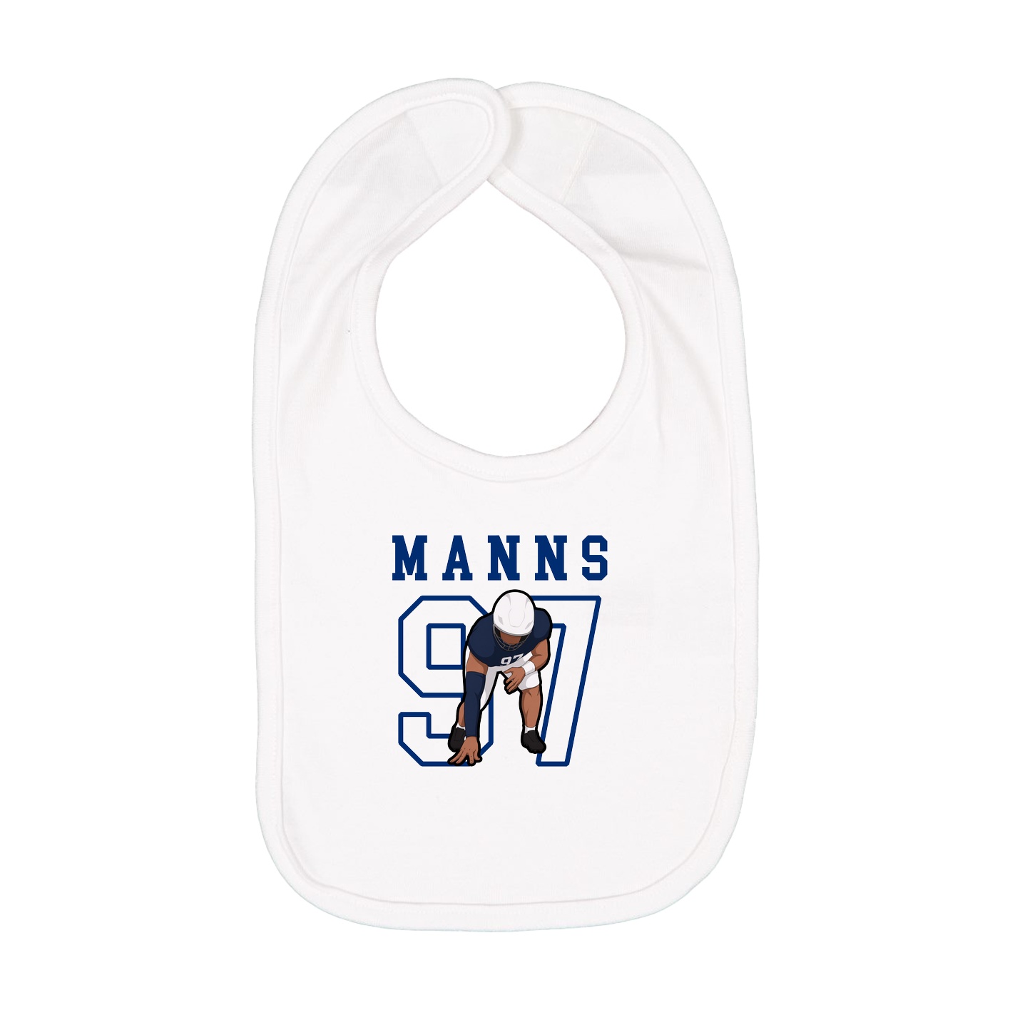 Infant Bib — Shirsey in White