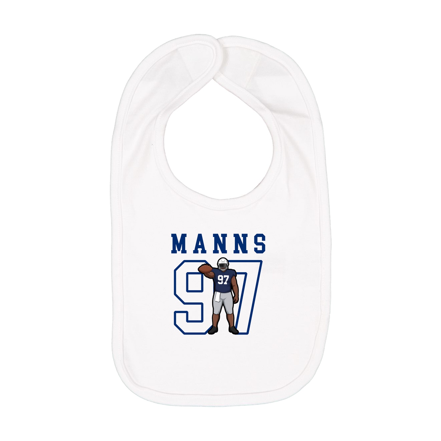 Infant Bib — Shirsey in White