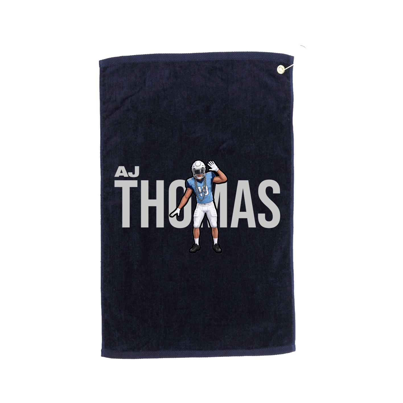 Golf Towel — Player Name in Navy