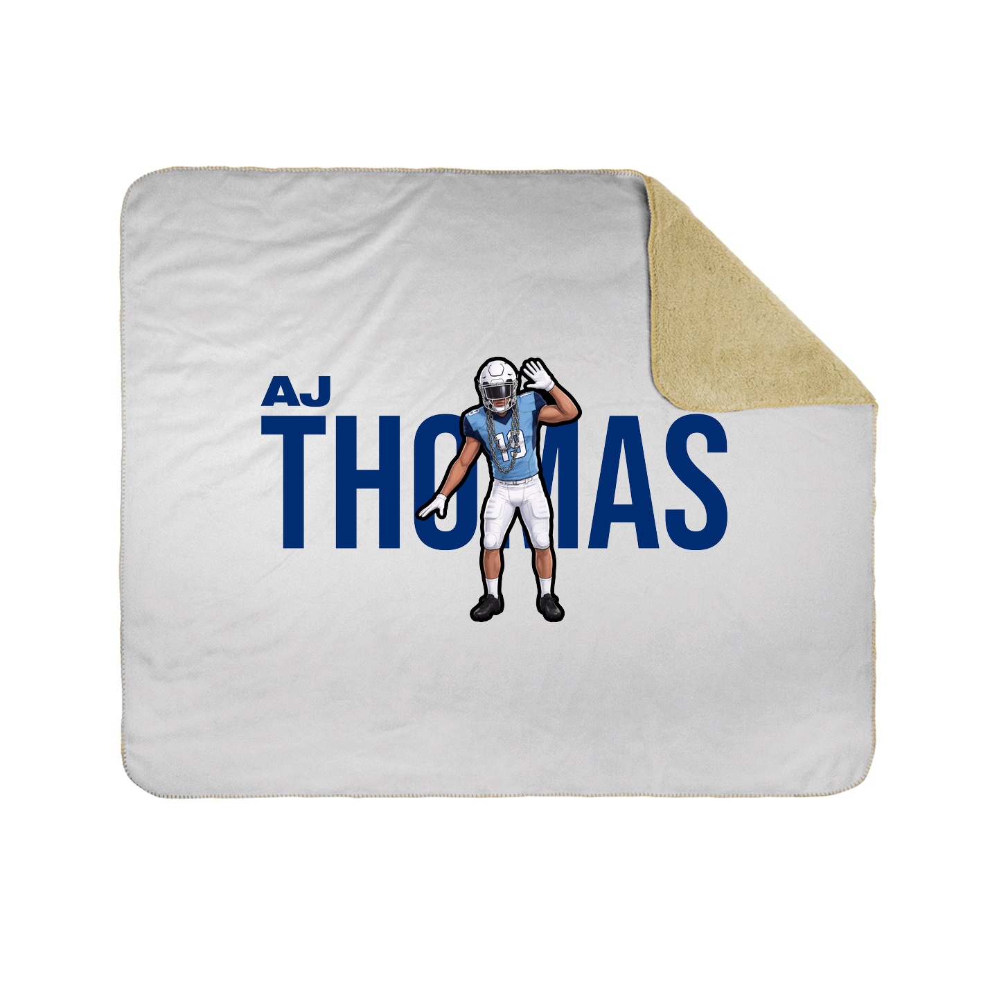 Throw Blanket — Player Name in White