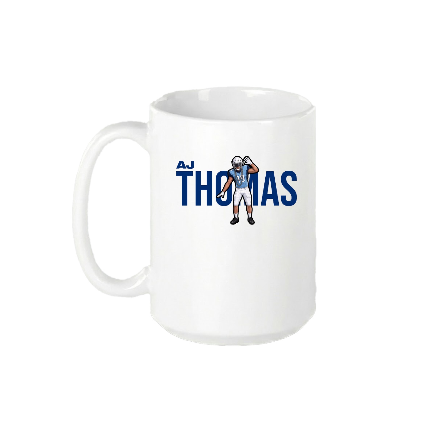 15oz Coffee Mug — Player Name in White