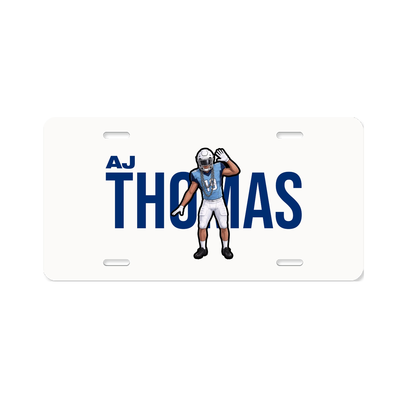 License Plate — Player Name in Classic