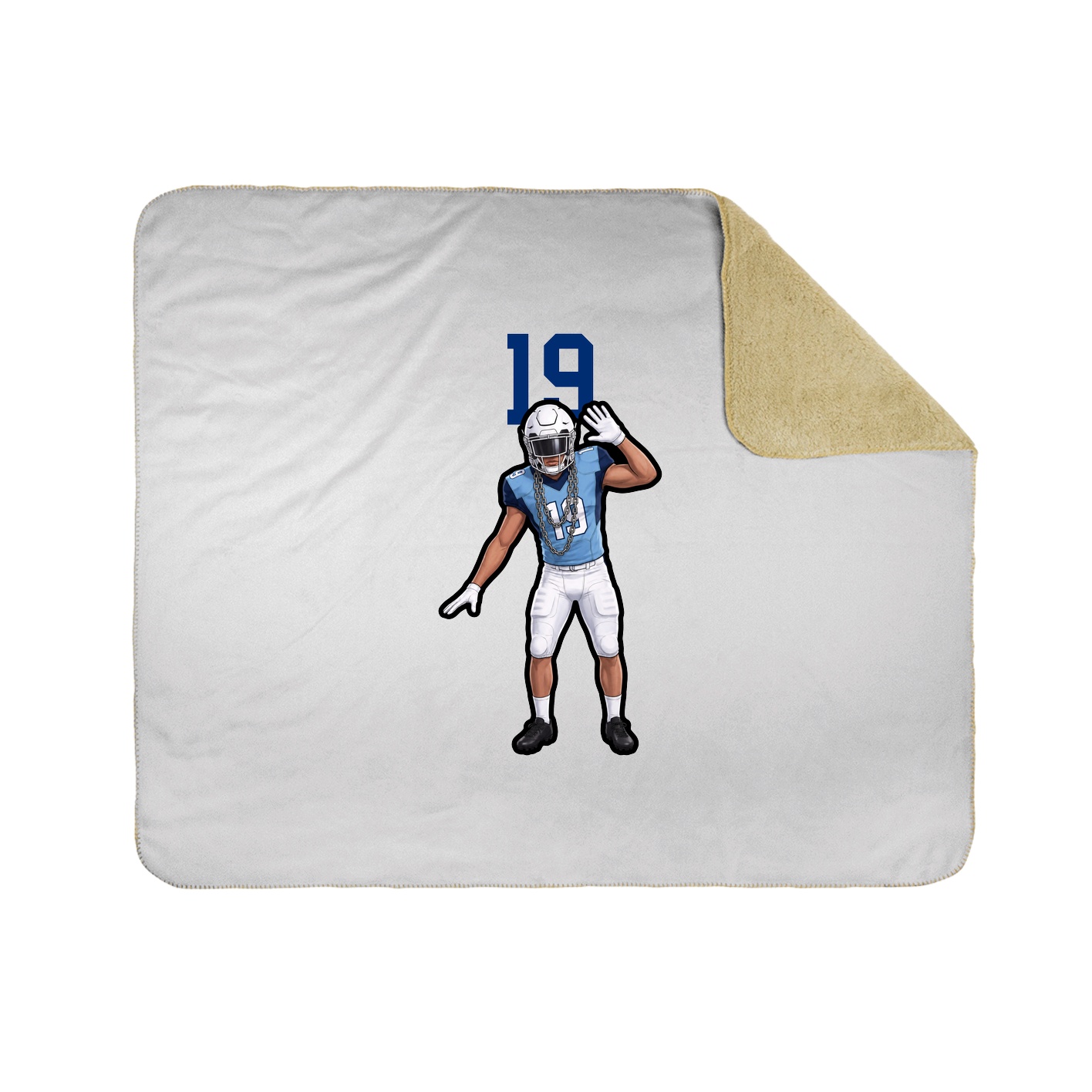 Throw Blanket — Number Top in White