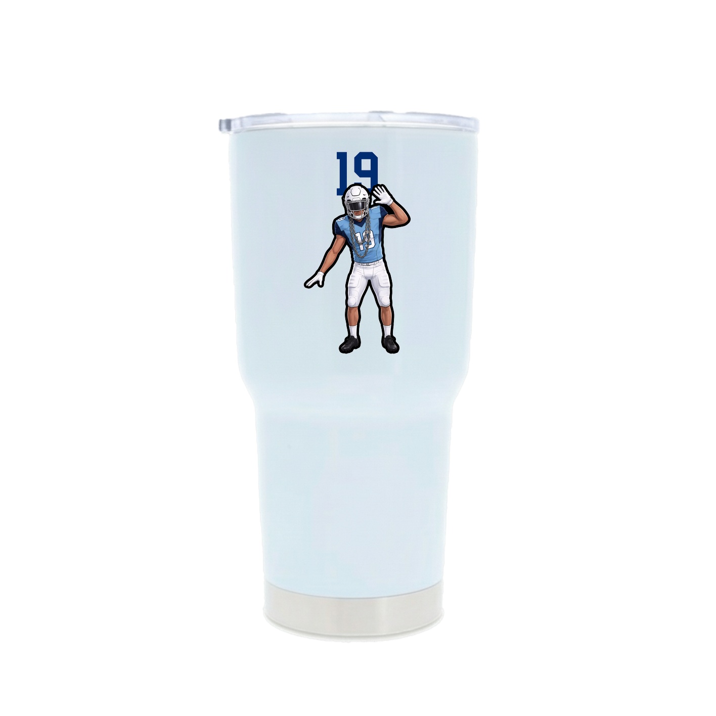30oz Stainless Steel Tumbler — Number Top in White