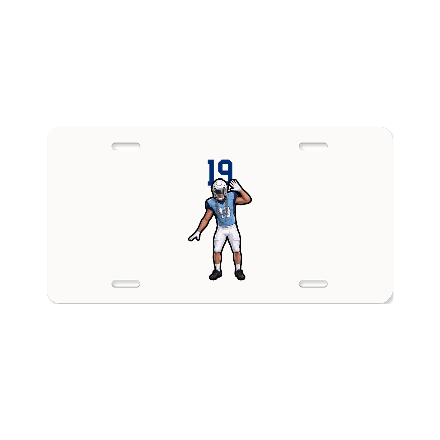 License Plate — Number Top in Classic