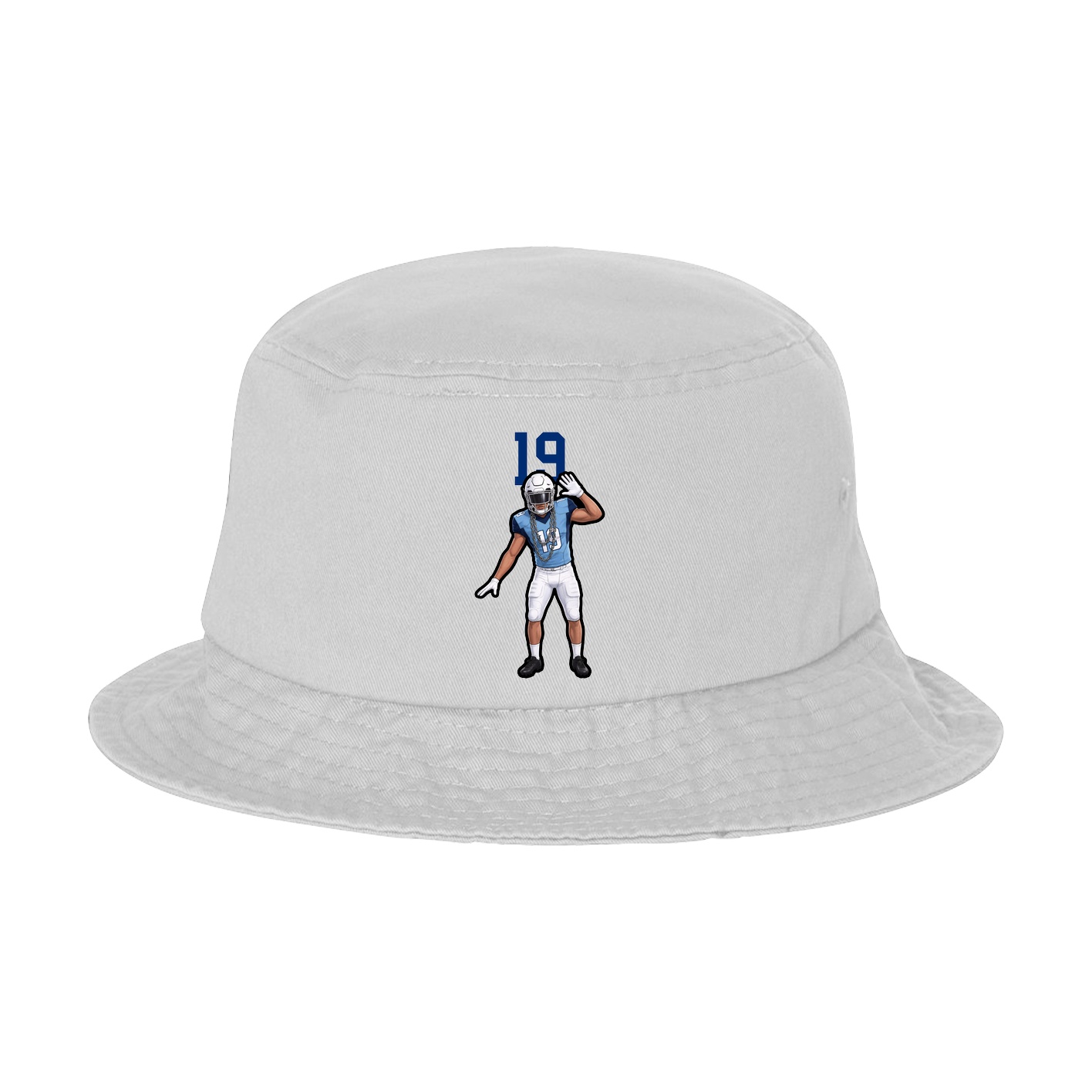 Bucket Cap — Number Top in White