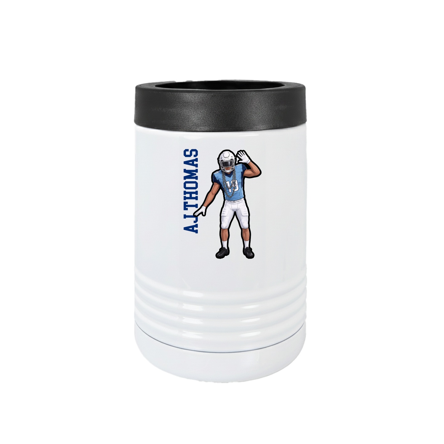 Beverage Holder — Name Vertical in White