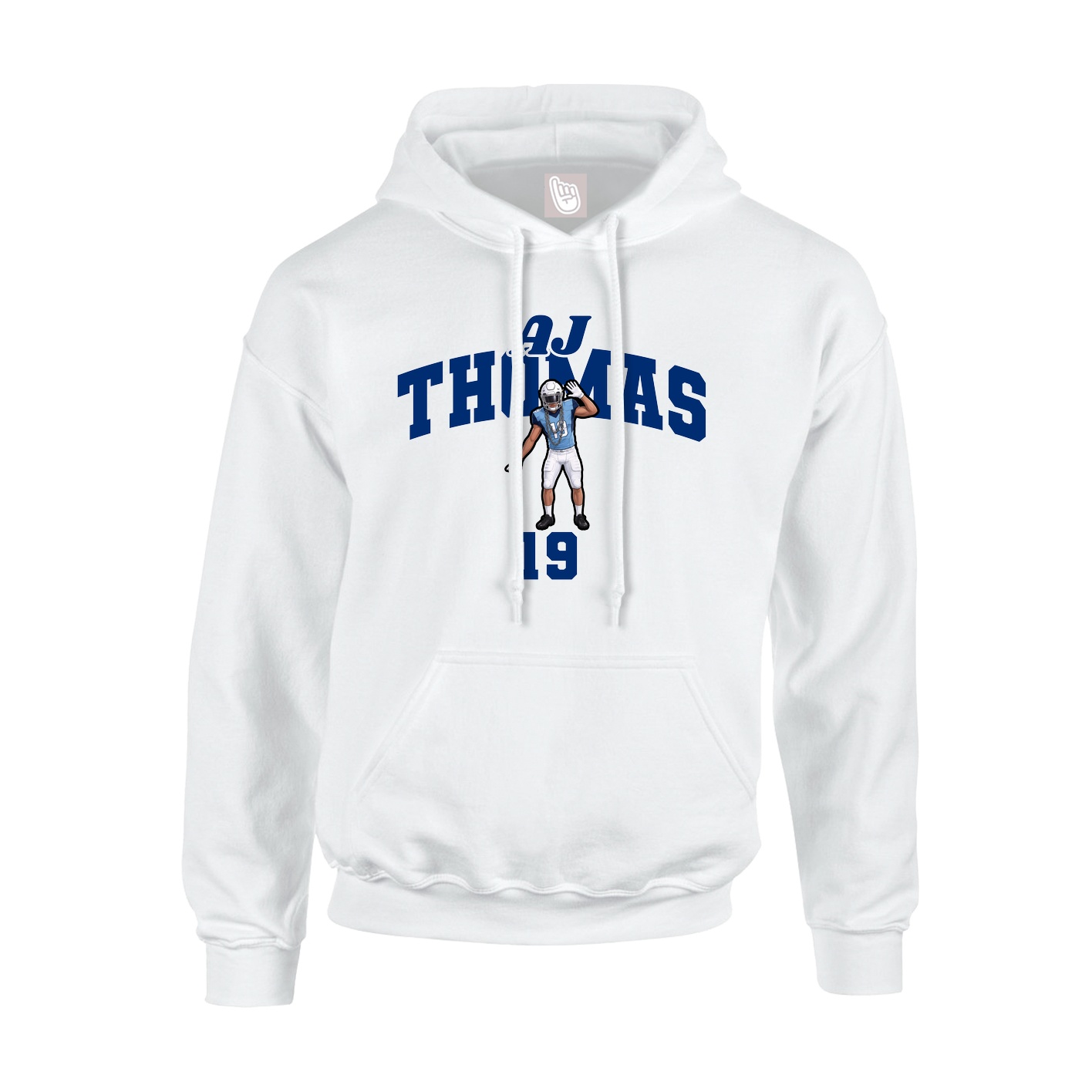 Youth Hoodie — Signature Arch in White