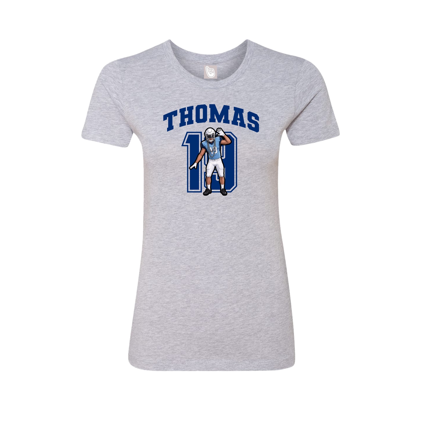 Fitted Women's Tee — Number in Grey