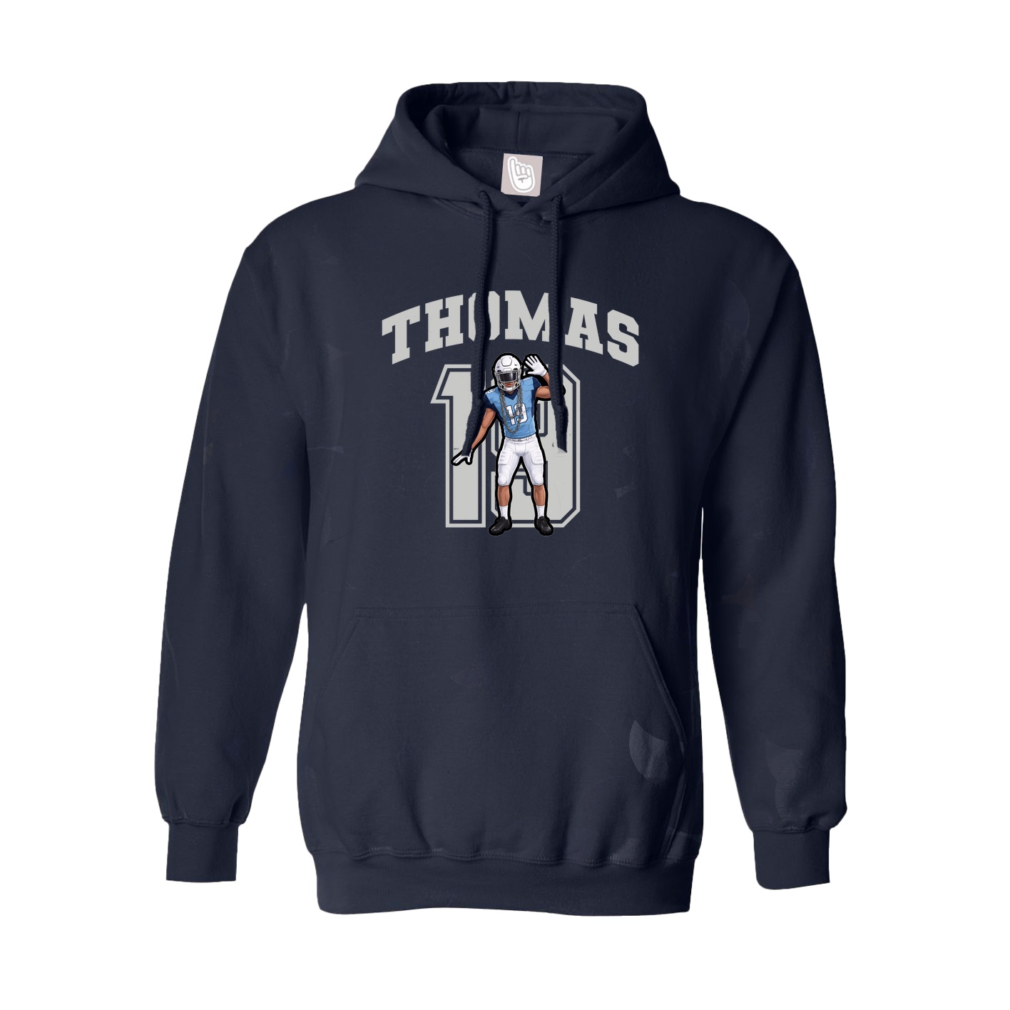 Youth Hoodie — Number in Navy