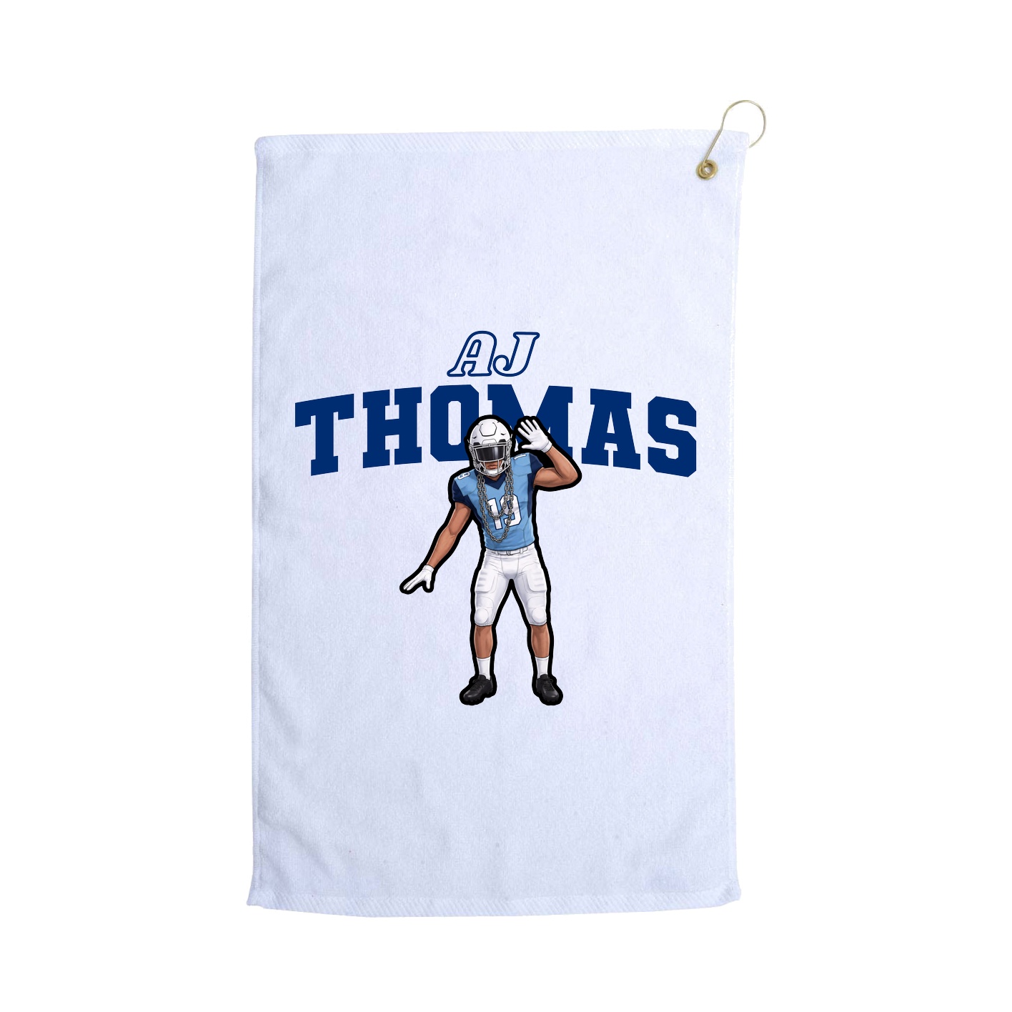 Golf Towel — Name Arch in White