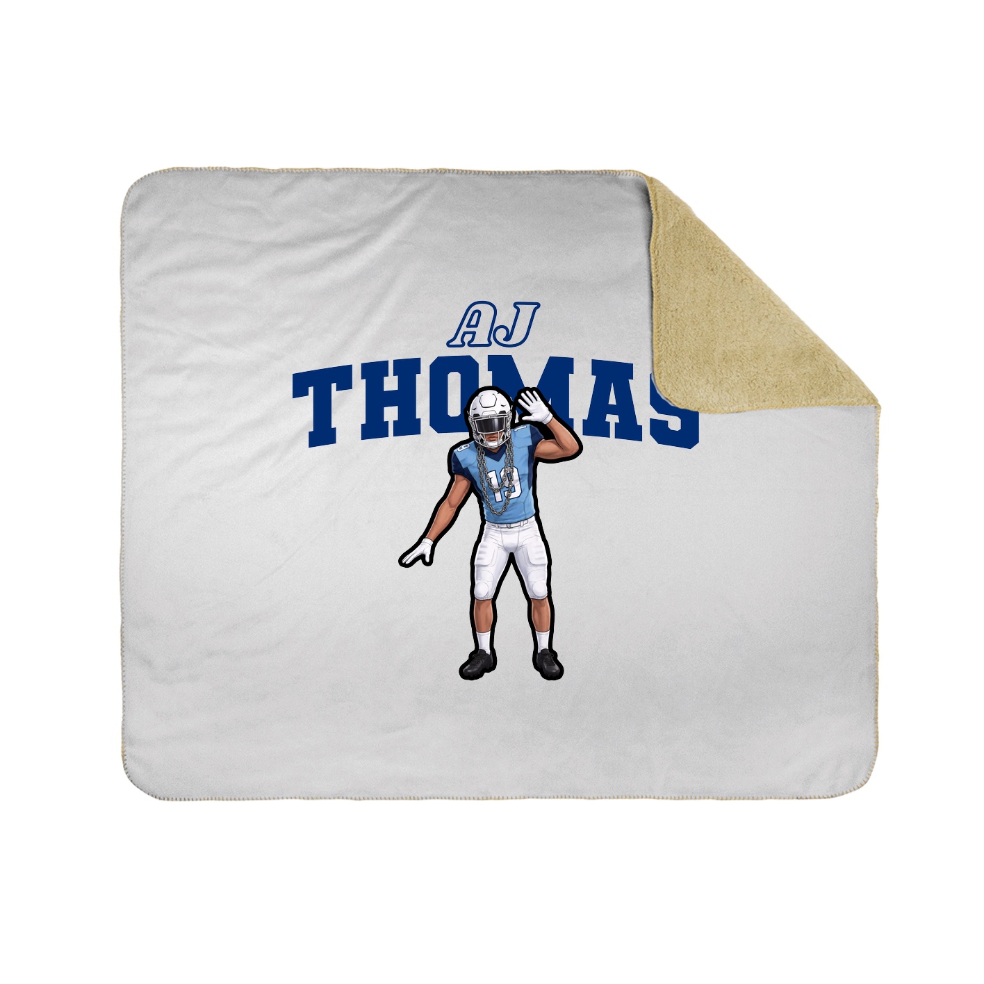 Throw Blanket — Name Arch in White