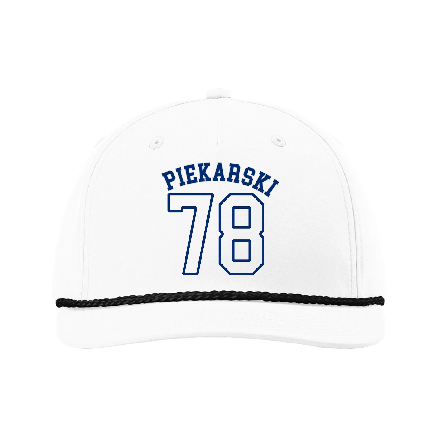 Five-Panel Classic Rope Cap — Shirsey Arch in White
