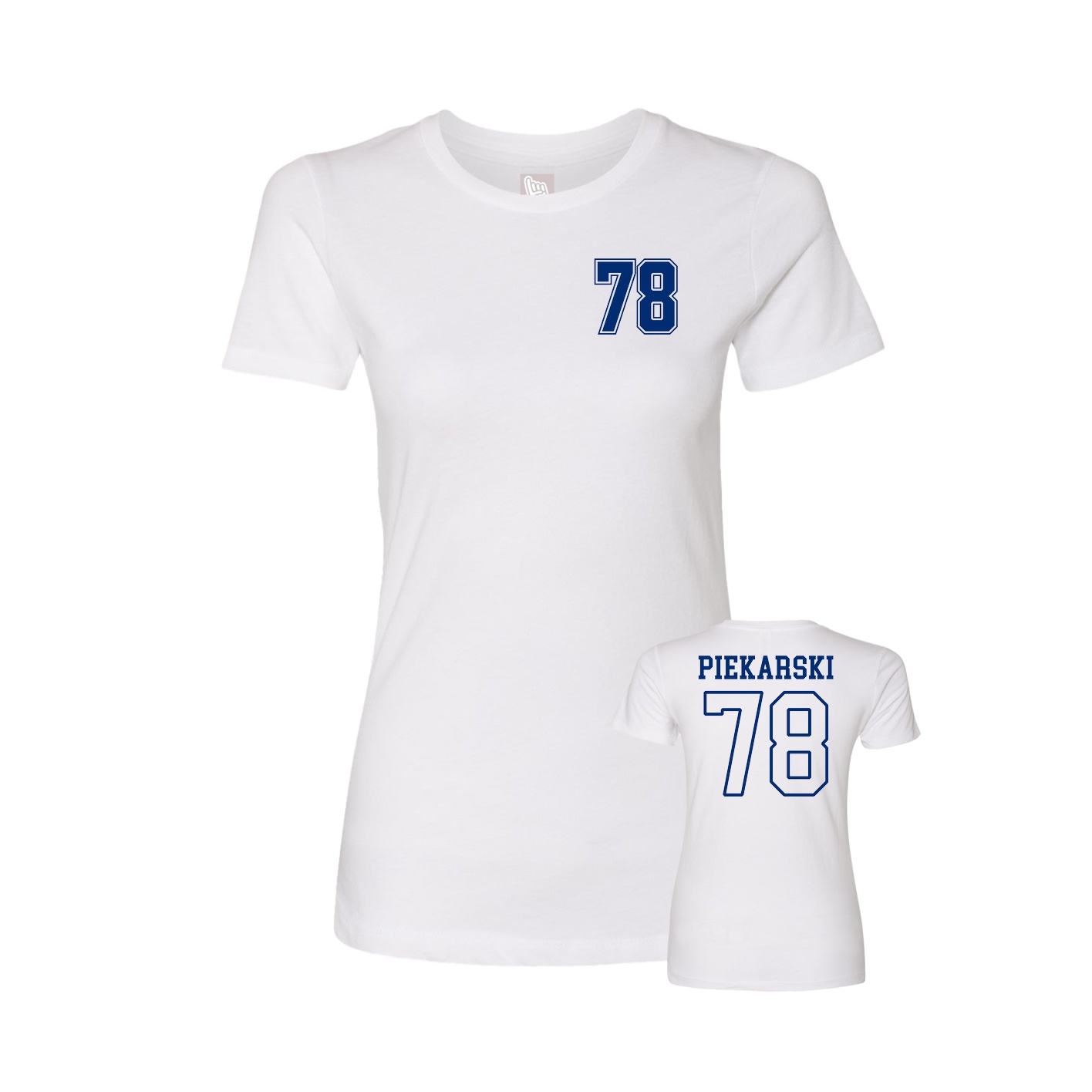 Fitted Women's Tee — Chest Back in White