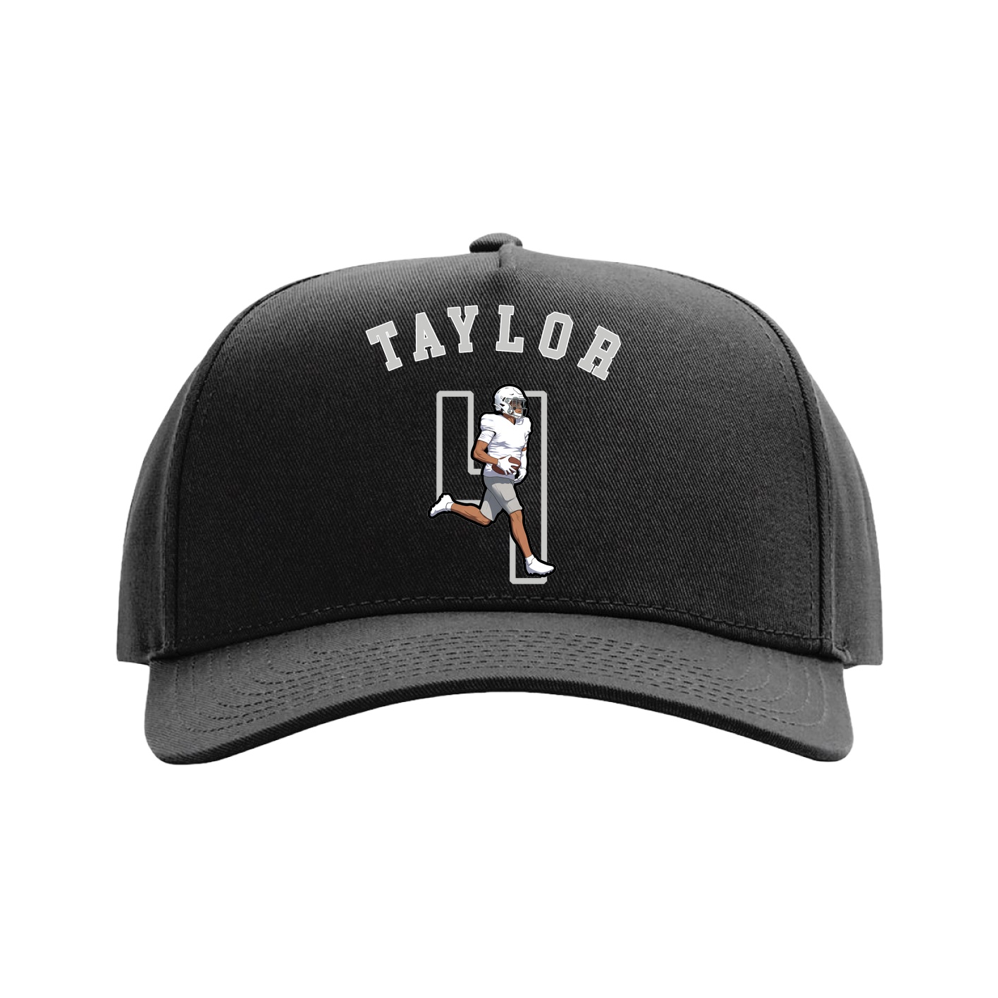 Full Fabric Five-Panel Champ Cap — Shirsey Arch in Black