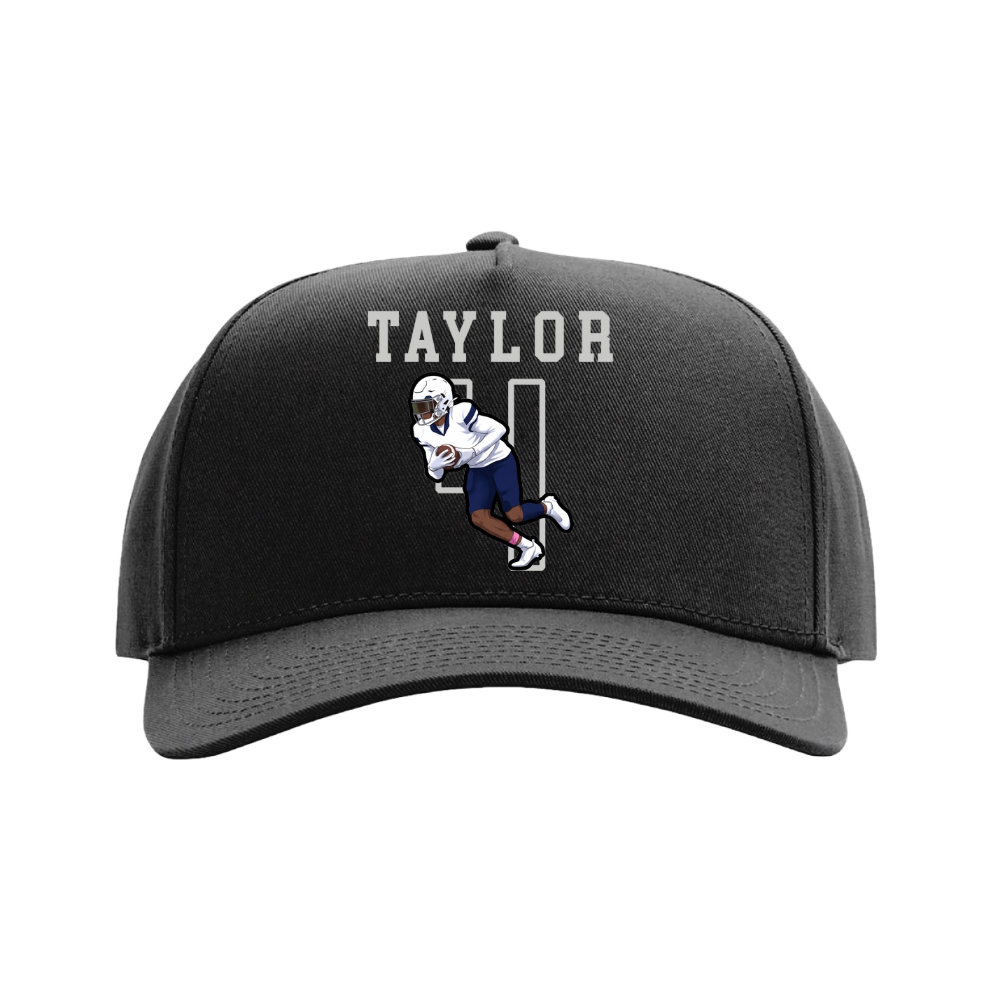 Full Fabric Five-Panel Champ Cap — Shirsey in Black