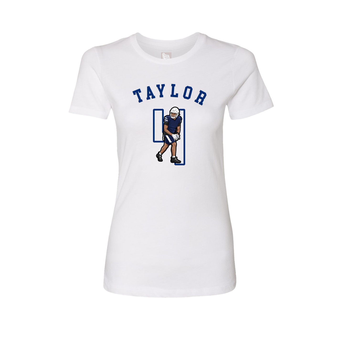 Fitted Women's Tee — Shirsey Arch in White
