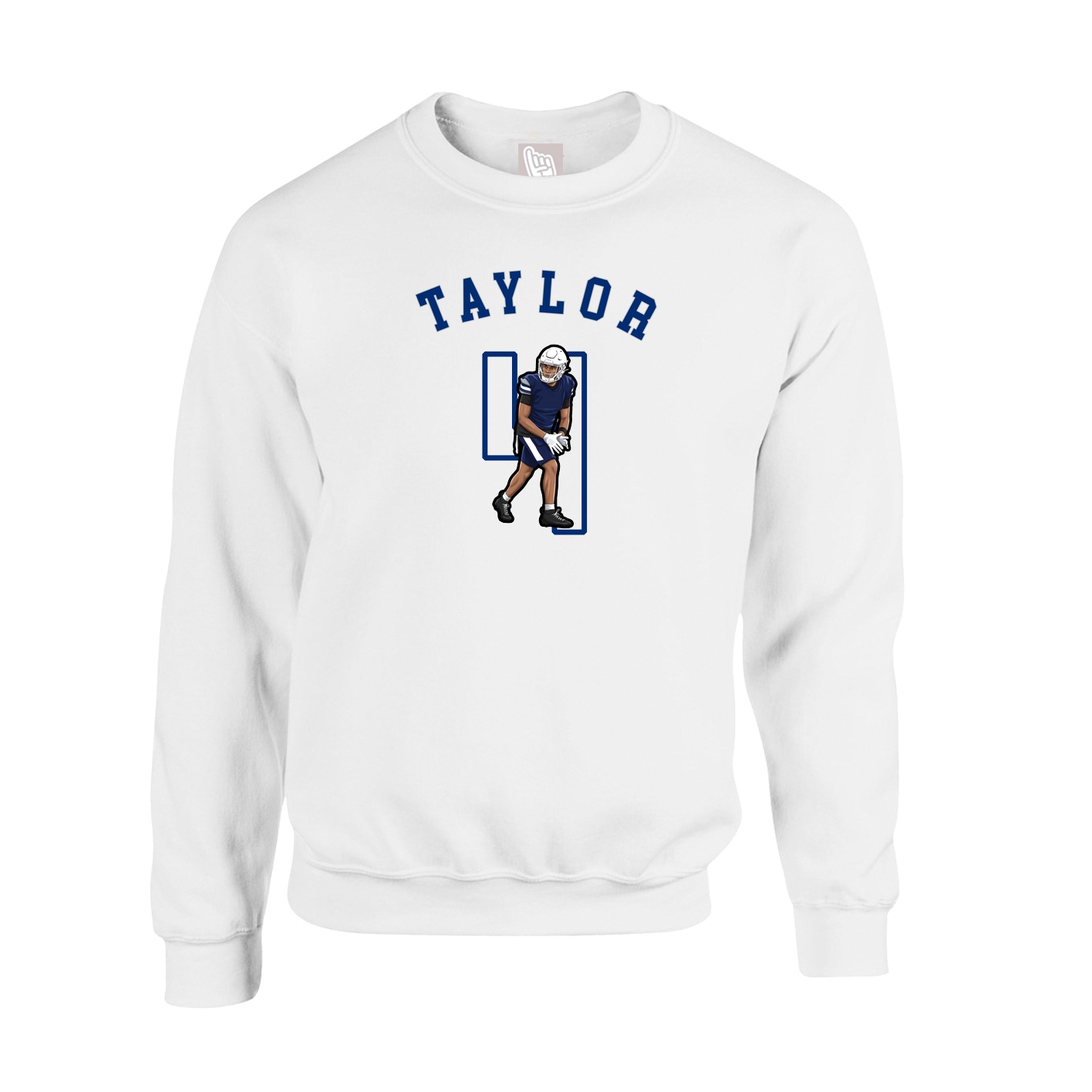 Fleece Crew — Shirsey Arch in White