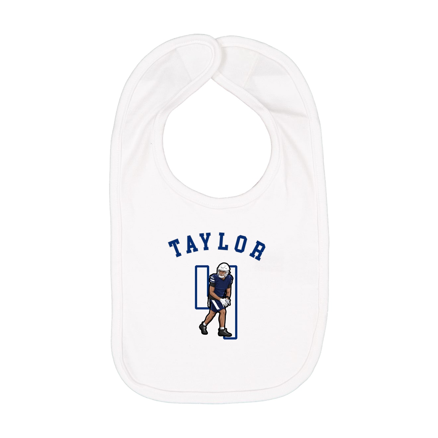 Infant Bib — Shirsey Arch in White