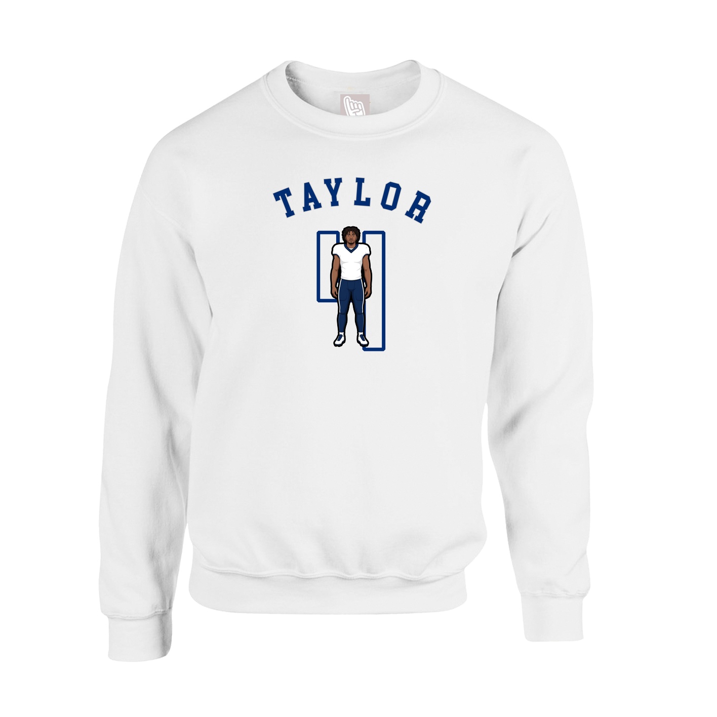 Fleece Crew — Shirsey Arch in White