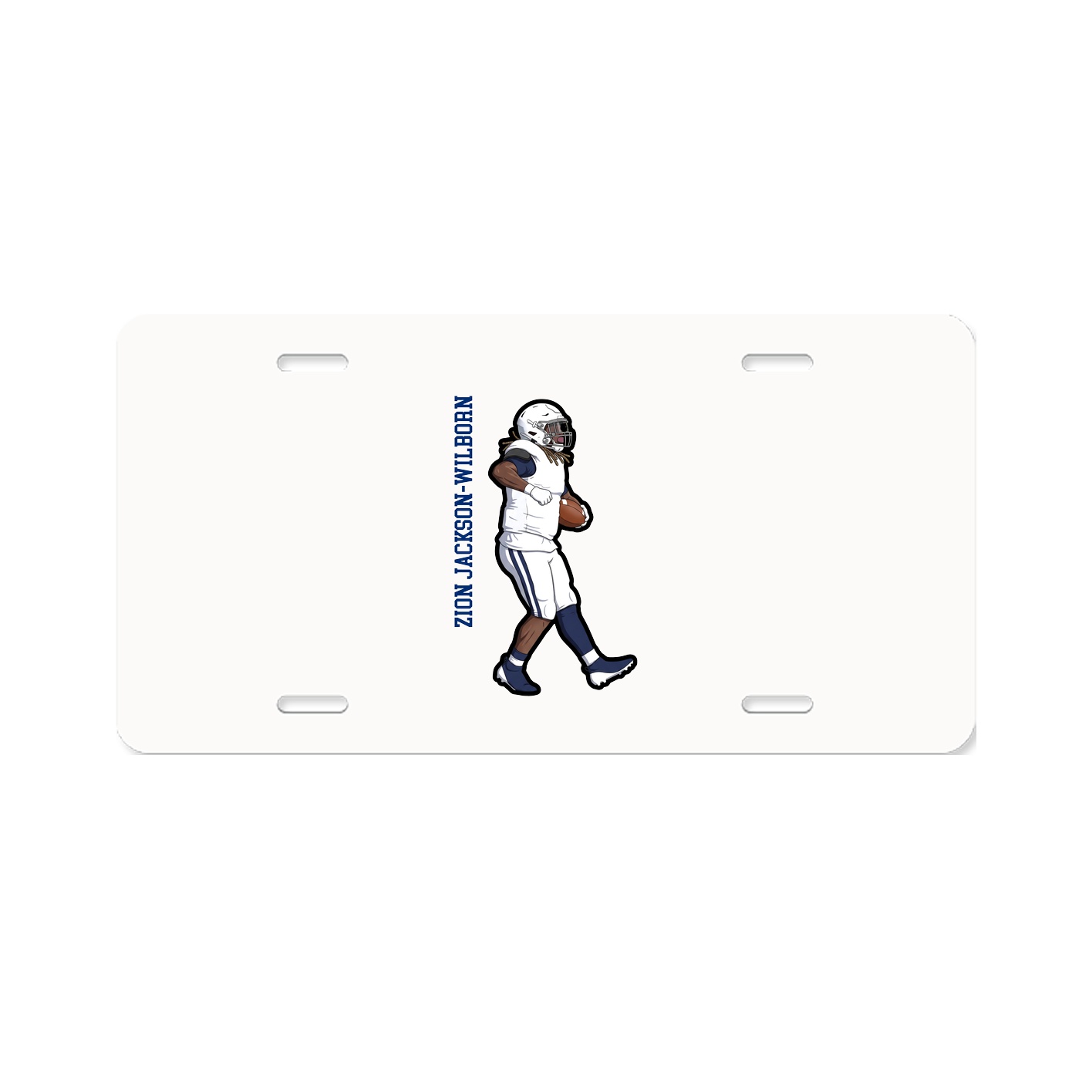 License Plate — Name Vertical in Classic