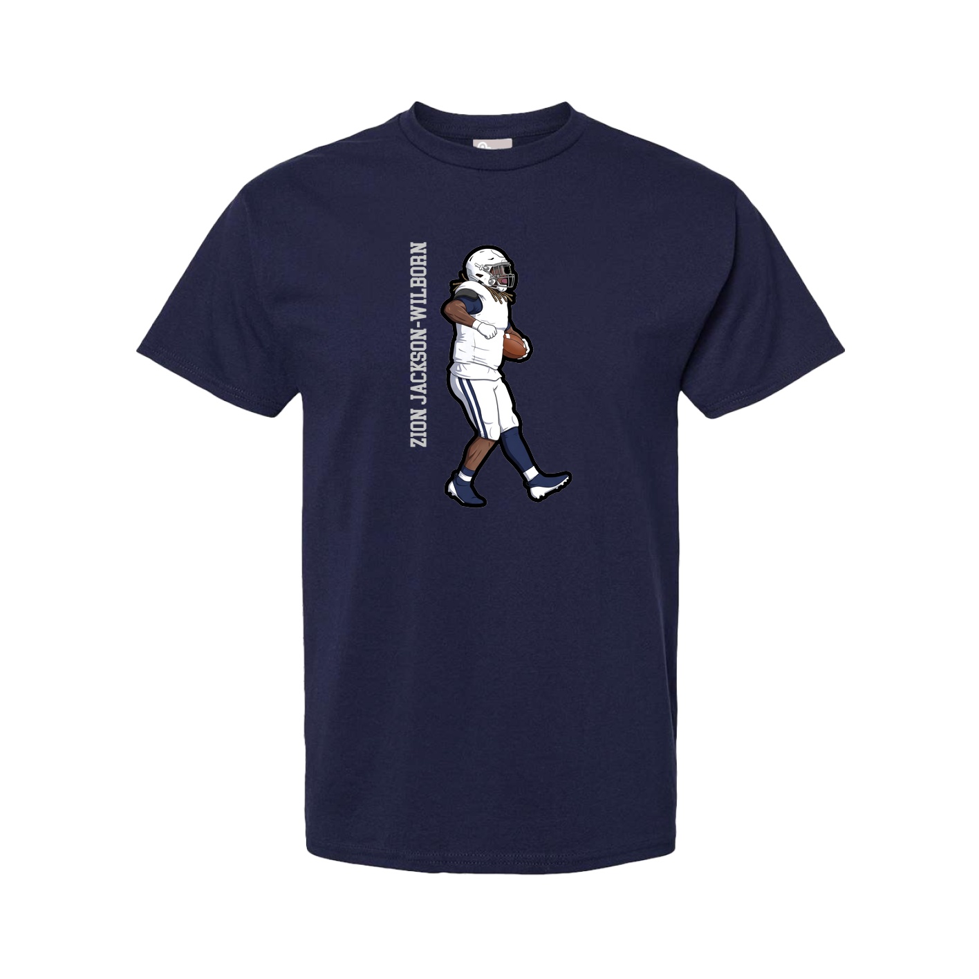 Tee — Name Vertical in Navy