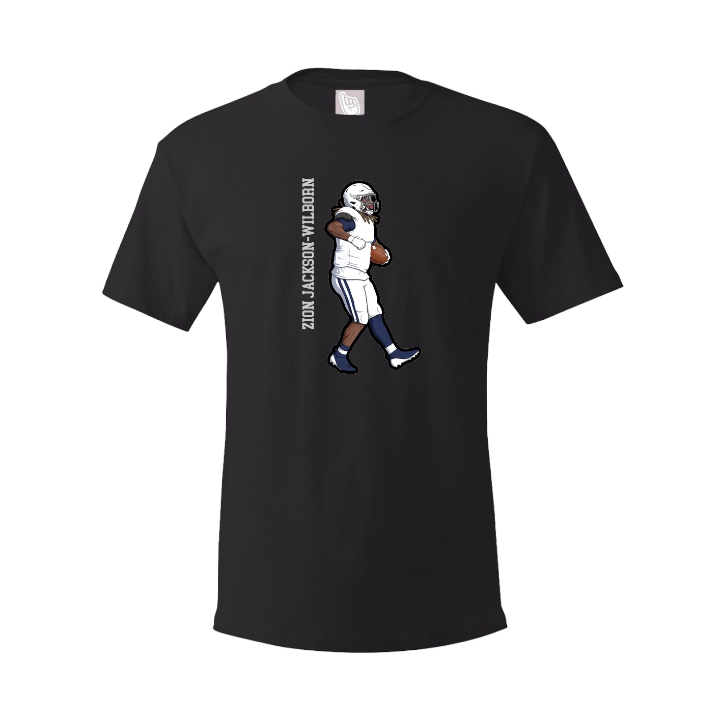 Youth Tee — Name Vertical in Black