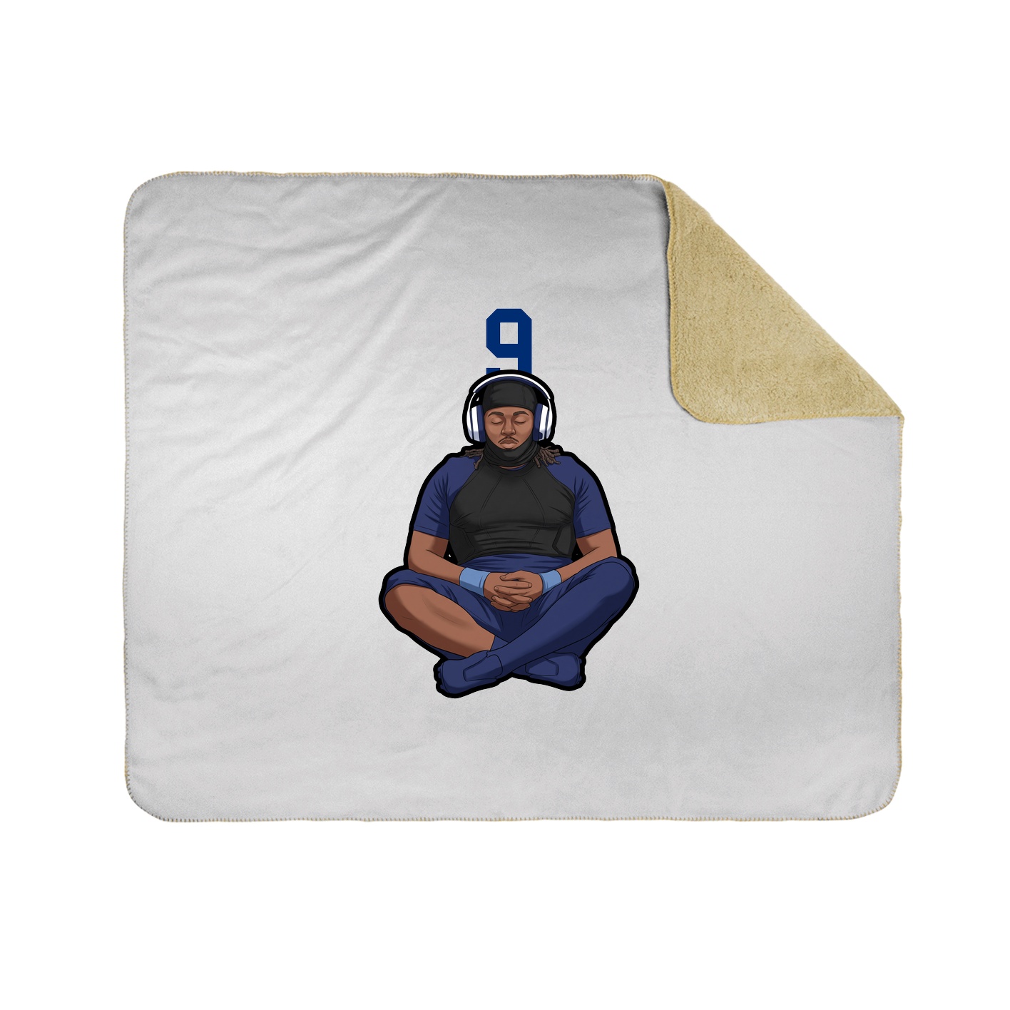 Throw Blanket — Number Top in White