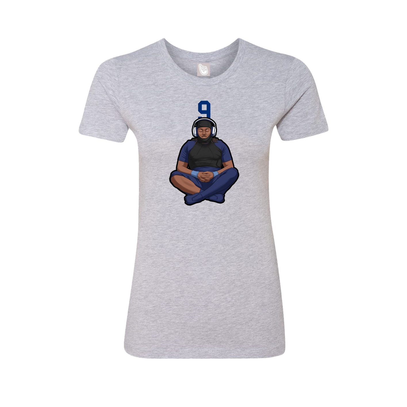 Womens Tee — Number Top in Grey