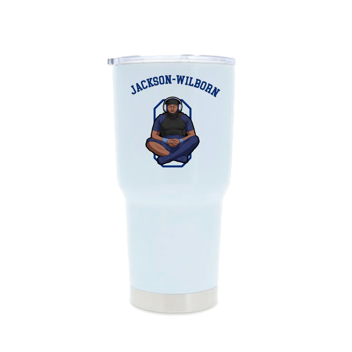 30oz Stainless Steel Tumbler — Shirsey Arch in White