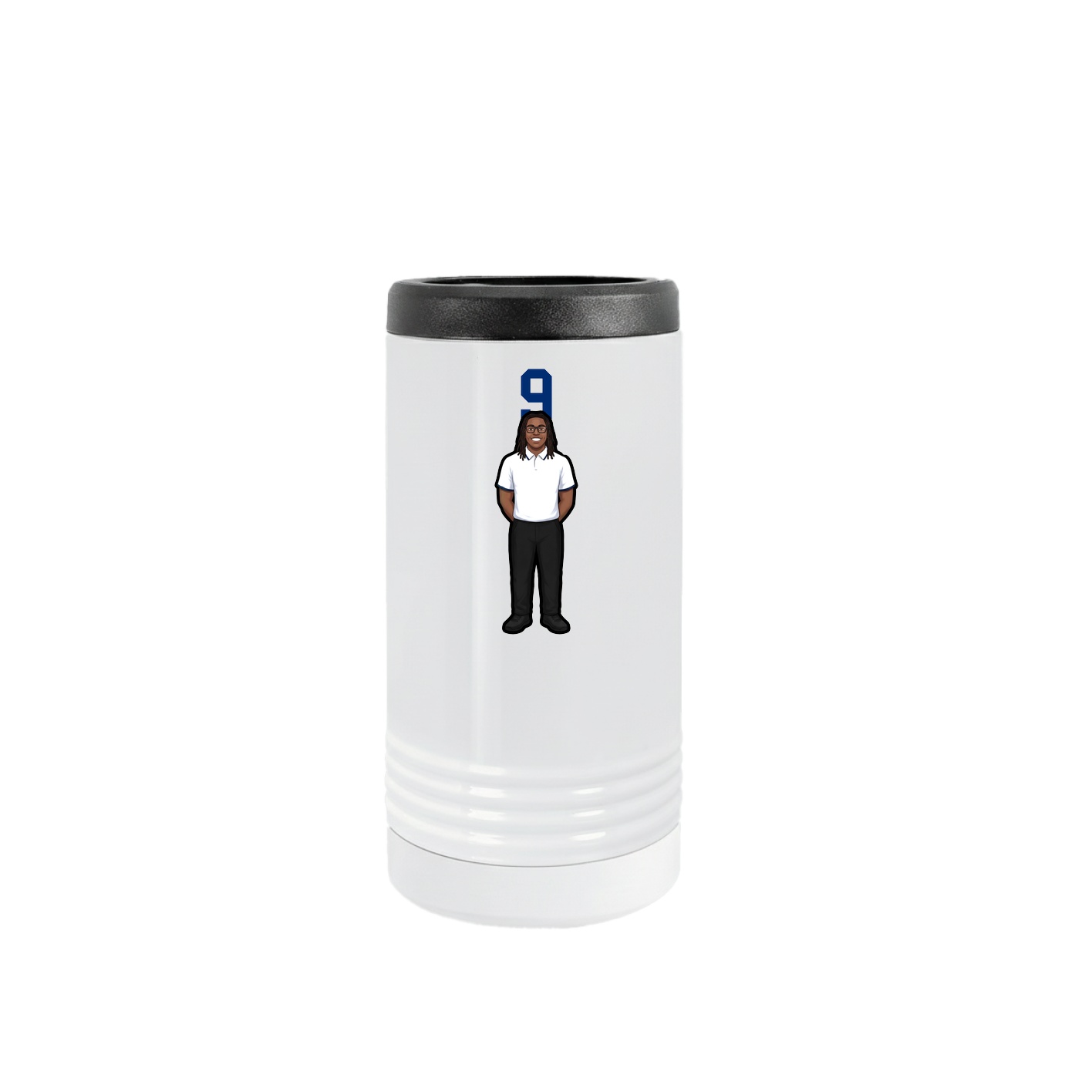 Slim Beverage Holder — Number Top in White