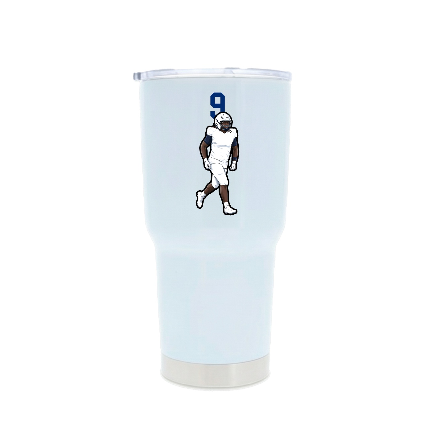 30oz Stainless Steel Tumbler — Number Top in White