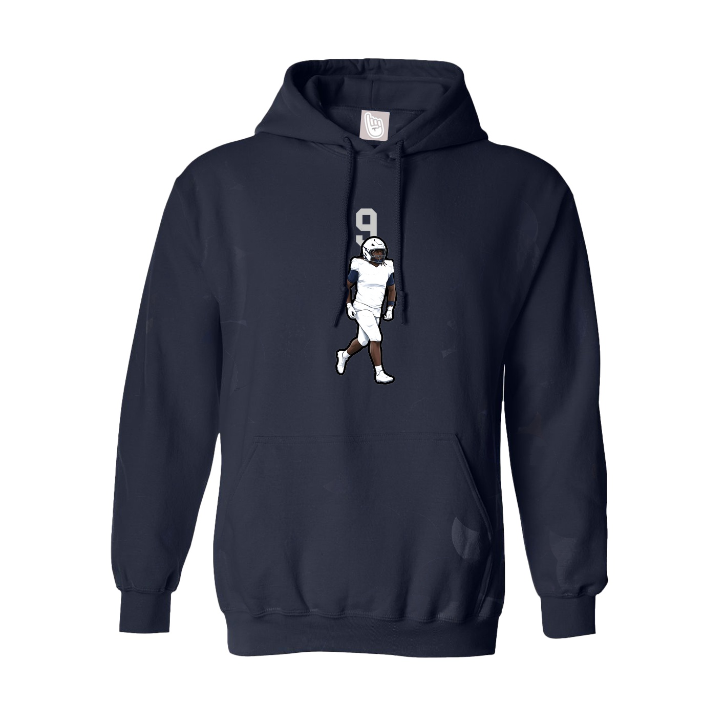 Hoodie — Number Top in Navy