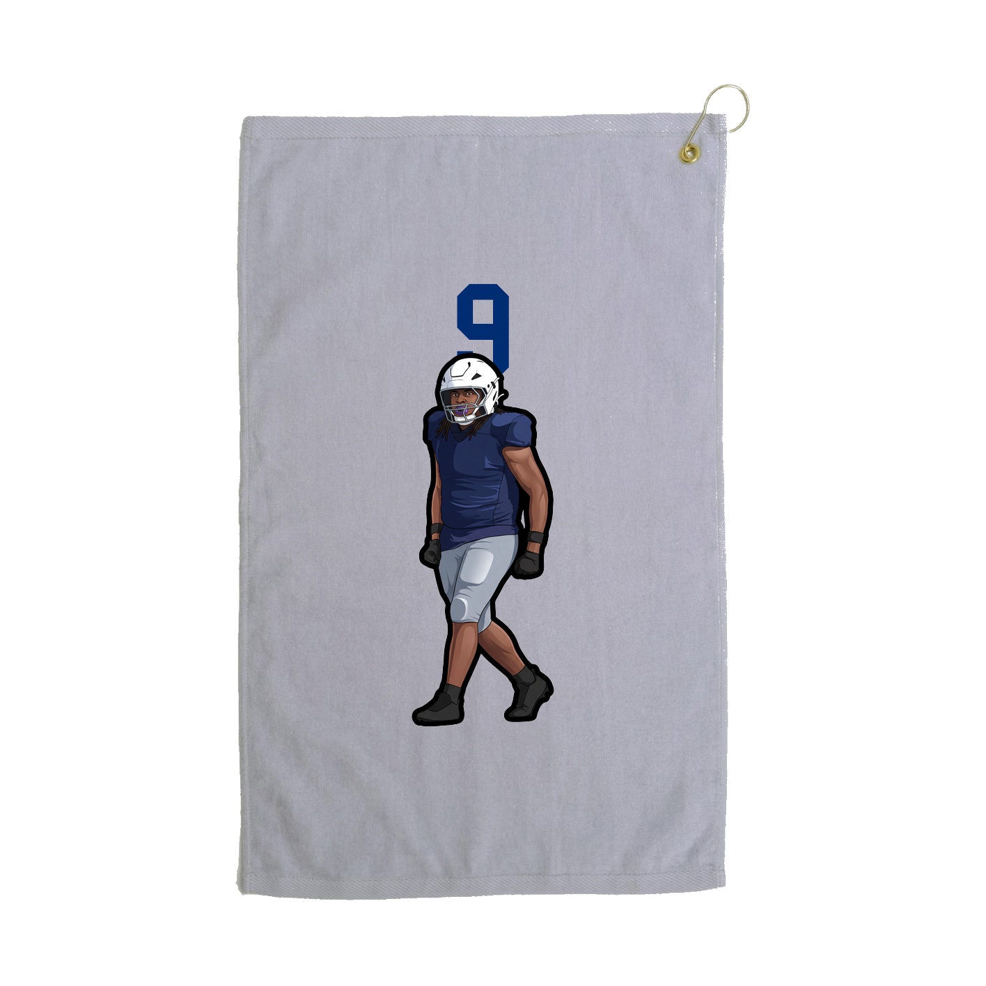 Golf Towel — Number Top in Grey