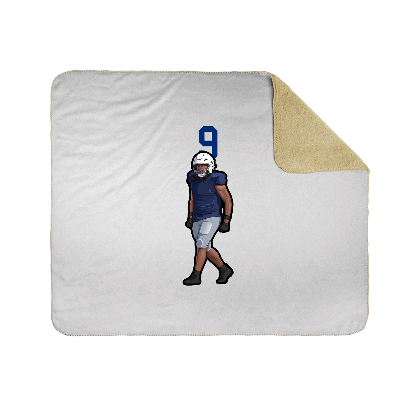 Throw Blanket — Number Top in White