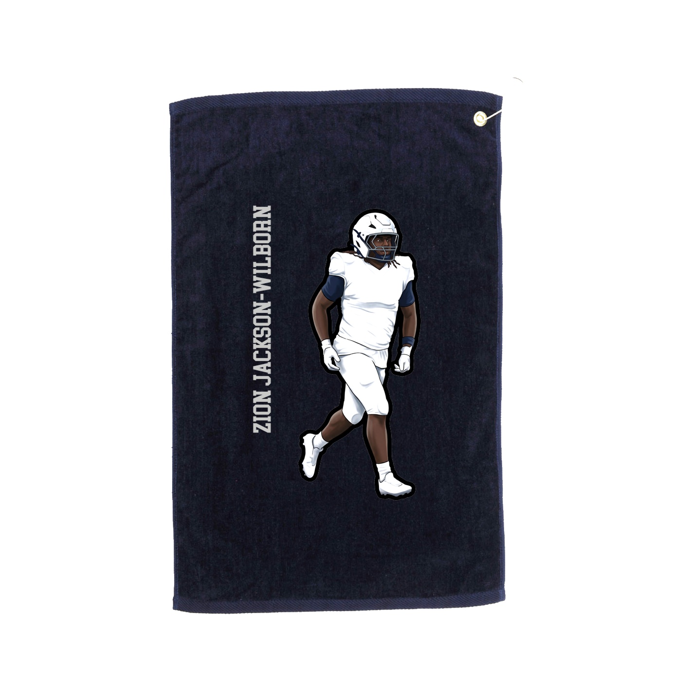Golf Towel — Name Vertical in Navy