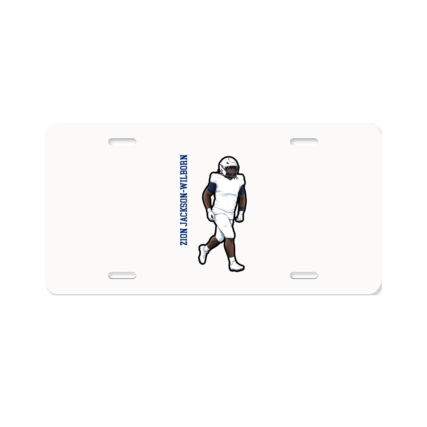 License Plate — Name Vertical in Classic